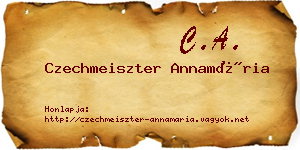 Czechmeiszter Annamária névjegykártya