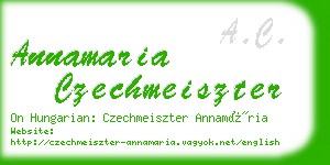 annamaria czechmeiszter business card